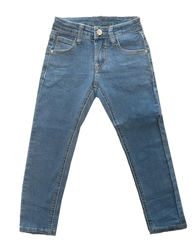 TMK Lange Jeans für Kinder, Jeanshose für Jungen mit elastischem Bund, Denim-Hose Blau Junior Mädchen (Code 2300), Jeans-1070, 4 Jahre von TMK