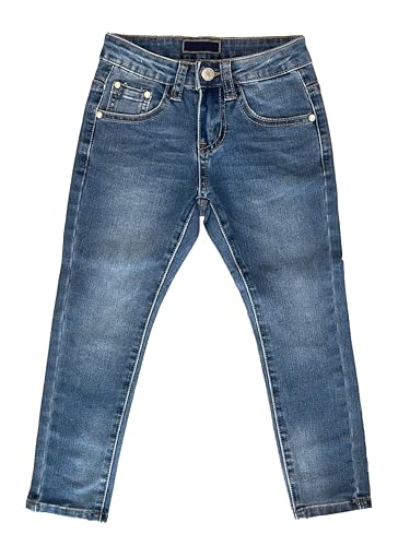 TMK Lange Jeans für Kinder, Jeanshose für Jungen mit elastischem Bund, Denim-Hose Blau Junior Mädchen (Code 2300), Jeans-2355, 10 Jahre von TMK