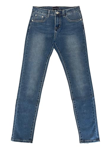 TMK Lange Jeans für Kinder, Jeanshose für Jungen mit elastischem Bund, Denim-Hose Blau Junior Mädchen (Code 2300), Jeans-2357, 8 Jahre von TMK