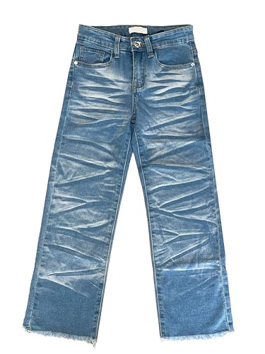 TMK Lange Jeans für Kinder, Jeanshose für Jungen mit elastischem Bund, Denim-Hose Blau Junior Mädchen (Code 2300), Jeans-9495, 10 Jahre von TMK