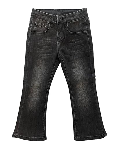 TMK Lange Jeans für Kinder, Jeanshose für Jungen mit elastischem Bund, Denim-Hose Blau Junior Mädchen (Code 2300), Schwarz-M077, 12 Jahre von TMK