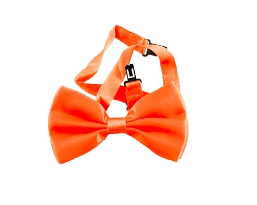 TMK Schmetterlingskrawatte Fliege festliche Accessoires Unisex mit Pailletten und mehrfarbig verstellbar für Erwachsene und Kinder Unisex Code 27600, Neonorange, Erwachsene von TMK