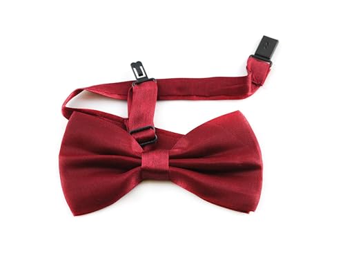TMK Schmetterlingskrawatte Fliege festliche Accessoires Unisex mit Pailletten und mehrfarbig verstellbar für Erwachsene und Kinder Unisex Code 27600, bordeaux, Bambini von TMK