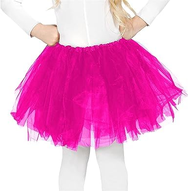 Tutu für Mädchen, aus Tüll, Party, Tanz, für Mädchen (Code 716), fuchsia, Einheitsgröße von TMK