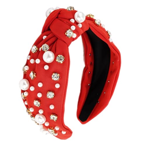 Haarreifen Breite Stirnband Haarband Haarreif mit Knoten Haare Hoops Stirnbänder Haarschmuck für weihnachten Valentinstag Geburtstag Kopfbände Kopf Turbane Abschlussball Strand Partys Reisen von TMTGTS