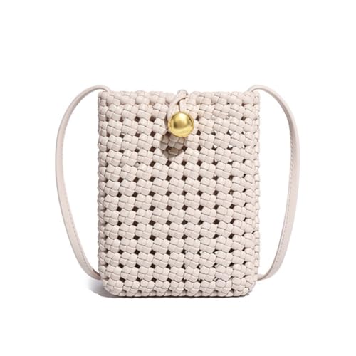 Handytasche 18.5 * 14 * 3cm Handy Tasche geflochtene pu leder tasche umhängen Umhängetasche Klein Crossbody schultertasche Schultertasche beach bag für Strand Freizeit Pendeln Reisen Partys von TMTGTS