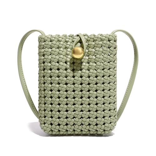 Handytasche 18.5 * 14 * 3cm Handy Tasche geflochtene pu leder tasche umhängen Umhängetasche Klein Crossbody schultertasche Schultertasche beach bag für Strand Freizeit Pendeln Reisen Partys von TMTGTS
