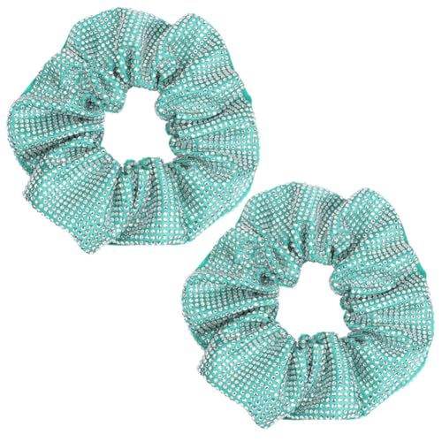 Scrunchies 2 Stück Haarbänder strass Gummibänder glitzer haargummi Dicke Haarband pferdeschwanz halter Haarschmuck Für Partys arbeit unterhaltung einkaufen Damen und Mädchen Haar Accessoires von TMTGTS