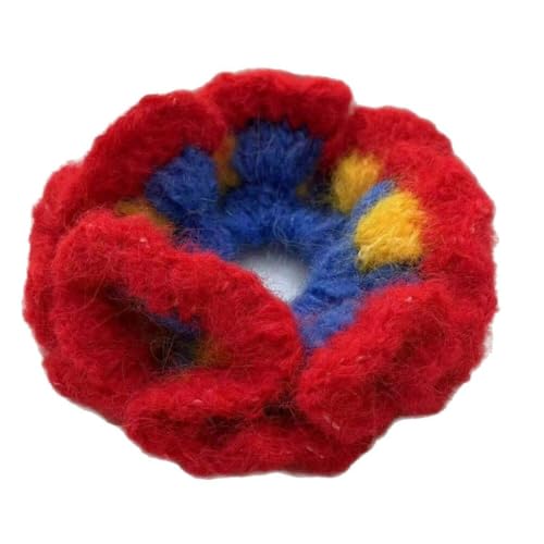 Scrunchies plüsch haargummis groß Zopfgummi gestrickte Pompom Haargummi Dicke Haarband Elastische Haarbänder Haar Gummibänder Haarringe Pferdeschwanz Haarschmuck für Frauen Mädchen von TMTGTS