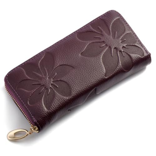 TMTGTS Leder geldbörse Damen Wallet Blumen Muster Kartenetui Portmonee Geldbeutel Münzfach kreditkartenetui Portemonnaie Kartenhalter Kinderportmonee Geldsäckchen kreditkartenetui Münzgeldbörse von TMTGTS