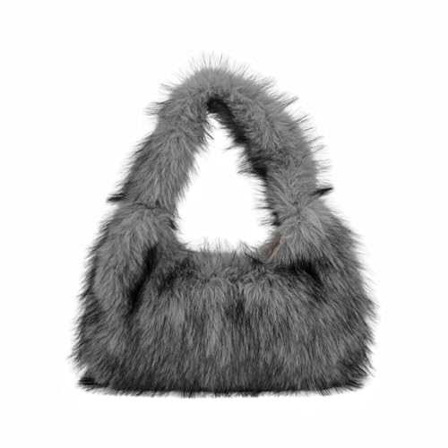 TMTGTS Plüsch Handtasche flauschig schultertasche mit reißverschluss clutch kunstfell Umhängetaschen crossbody bag Schultertaschen für Shopping Reisen Reise Clubbing Dating Abendessen Urlaub von TMTGTS
