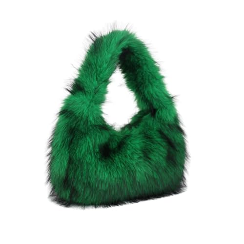TMTGTS Plüsch Handtasche flauschig schultertasche mit reißverschluss clutch kunstfell Umhängetaschen crossbody bag Schultertaschen für Shopping Reisen Reise Clubbing Dating Abendessen Urlaub von TMTGTS