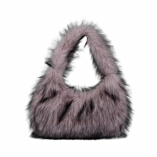 TMTGTS Plüsch Handtasche flauschig schultertasche mit reißverschluss clutch kunstfell Umhängetaschen crossbody bag Schultertaschen für Shopping Reisen Reise Clubbing Dating Abendessen Urlaub von TMTGTS