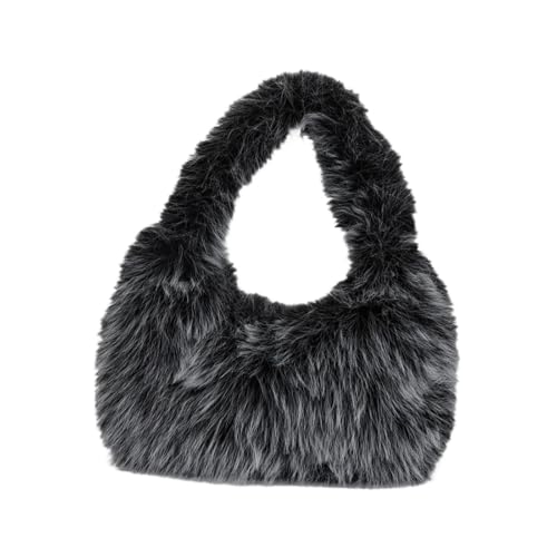 TMTGTS Plüsch Handtasche flauschig schultertasche mit reißverschluss clutch kunstfell Umhängetaschen crossbody bag Schultertaschen für Shopping Reisen Reise Clubbing Dating Abendessen Urlaub von TMTGTS