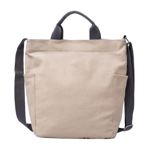 Tote bag damen 28 * 35 * 13cm handtasche segeltuch Unisex Handtasche Strandtasche Badetasche canvas mit zwei seitliche offene tasche einkaufstasche Shopper Umhängetasche Schultertasche Crossbody Bag von TMTGTS