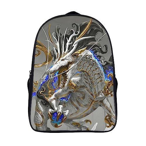 Kinder-Schulrucksack, Drachen-Kinderrucksäcke, Schultasche, große Kapazität, wasserdicht, lässiger Tagesrucksack, 40 x 28 x 16 cm, Premium-Kinderrucksack von TNATUR