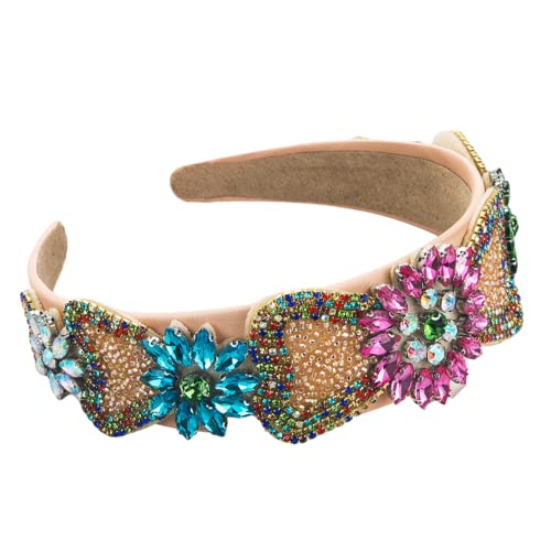 Haarband, Haarzubehör Modetrend-Haarreifen, glänzendes Glas-Diamant-Haarband, erstklassiger Retro-Haarschmuck for Frauen und Mädchen(Multi) von TNBCCXN