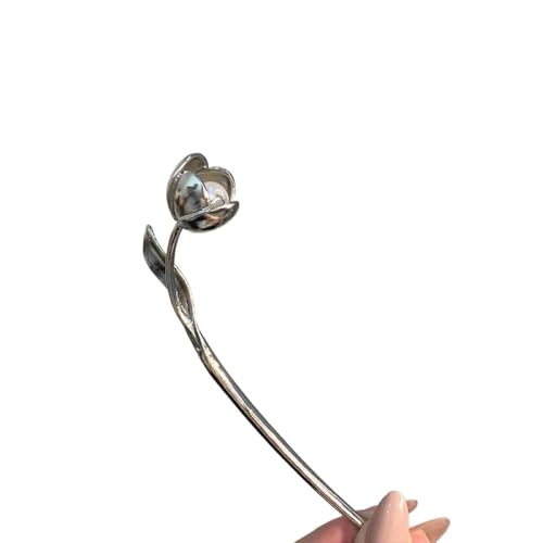 Haarnadeln,Haarnadeln für Dutt 2er-Pack Haarstäbchen for Dutts, Tulpen-Blumen-Haar-Essstäbchen-Clips, schlichtes Design, Haarnadel for Damen, Haar-Accessoire von TNBCCXN