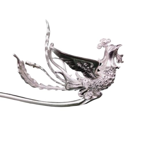 Haarnadeln,Haarnadeln für Dutt Damen-Haarstab for langes Haar, Haarstäbchen im chinesischen Stil, Phönix-Form, Haarschmuck, Haarnadel for Dutts(Silver) von TNBCCXN