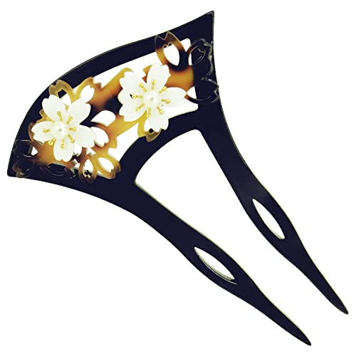 Haarnadeln,Haarnadeln für Dutt U-förmige Haarklammern for Frauen, elegante Haarspangen, hohle Kirschblüten, Haarschmuck, Haarnadel for Dutts(B) von TNBCCXN