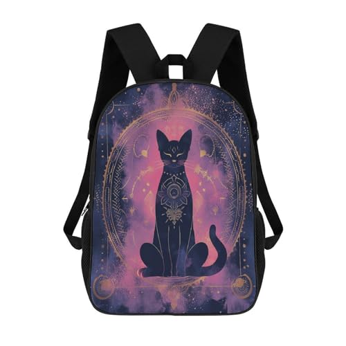 TNFHSOFT Cute Cat Backpack School Bags for Girls Boys Backpack with Bag Fashion School Bag Children's Backpack 17 Inches von TNFHSOFT