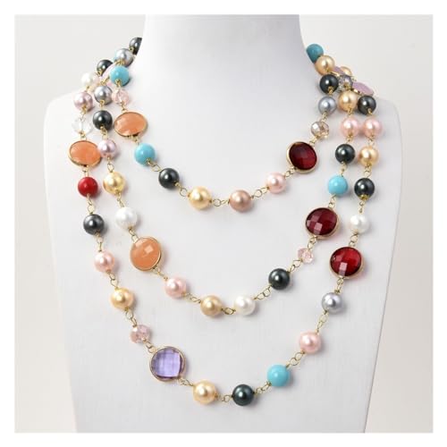 TNGNMGVSJ 56" lange Halskette mit mehrfarbigem Muschelperlenkristall TNGNMGVSJ 56" lange Halskette mit mehrfarbigem Muschelperlenkristall von TNGNMGVSJ