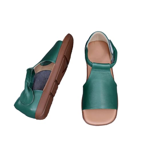 TNMIUH Damen Leder Sandalen,Flache Sohle, Offene Zehenpartie, Komfort Damen Casual Sandalen, Weiß, Gelb, Grün,Grün,39 EU TNMIUH Damen Leder Sandalen,Flache Sohle, Offene Zehenpartie, Komfort Damen Casual Sandalen, Weiß, Gelb, Grün,Grün,39 EU von TNMIUH