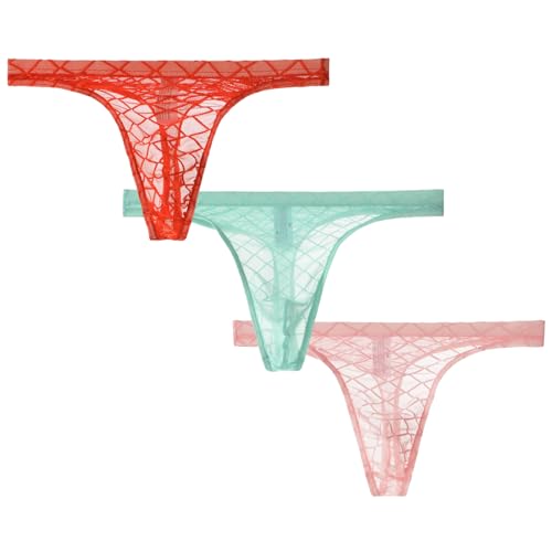 TNNRAO Herren Strings Tanga Höschen ultradünnes Mesh Transparent Tanga sexy weich Atmungsaktiv dünner Beutel Männer Höschen String TNNRAO Herren Strings Tanga Höschen ultradünnes Mesh Transparent Tanga sexy weich Atmungsaktiv dünner Beutel Männer Höschen String von TNNRAO