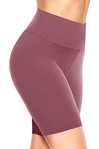 TNNZEET Radlerhose Damen Hohe Taille Kurze Sporthose Blickdicht Shorts für Yoga Gym (Rosa,L-XL) von TNNZEET