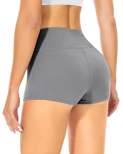 TNNZEET Radlerhose Damen Hohe Taille Shorts Bauchweg Hotpants Kurze Sporthose Leggings Boxershorts für Yoga Gym (Hellgrau S/M TNNZEET Radlerhose Damen Hohe Taille Shorts Bauchweg Hotpants Kurze Sporthose Leggings Boxershorts für Yoga Gym (Hellgrau S/M von TNNZEET