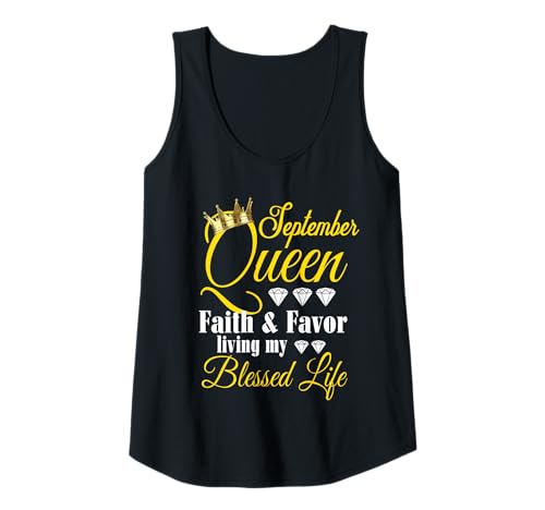 Damen September Queen Living My Blessed Life Geburtstag Leo-Jungfrau Tank Top Damen September Queen Living My Blessed Life Geburtstag Leo-Jungfrau Tank Top von TNine Birthday Funny