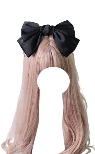 Große Schleife Stirnband Spitze Schleife Kopfbedeckung Schleife Haarband Lolita Party Cosplay Haarschmuck für Frauen (Schwarz) von TO KU TOO YUO