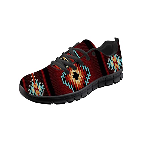 TOADDMOS Damen-Tennisschuhe, leichte Laufschuhe, Walking-Sneaker, legere Sport-Sneaker, Aztekenstreifen Native Tribe, 42.5 EU von TOADDMOS