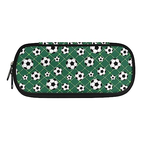 TOADDMOS Federmäppchen mit Aufdruck für Jungen und Mädchen, tragbare Schreibwaren-Organizer-Tasche für die Schule, Fußball Stilvoll, Einheitsgröße, Beauty Case von TOADDMOS