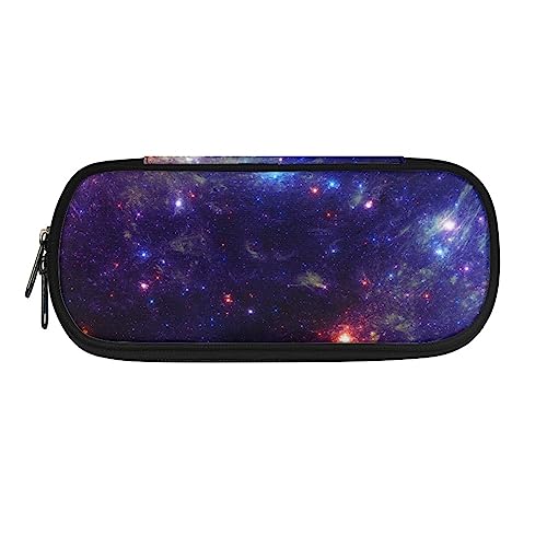 TOADDMOS Federmäppchen mit Aufdruck für Jungen und Mädchen, tragbare Schreibwaren-Organizer-Tasche für die Schule, Galaxy, Einheitsgröße, Beauty Case von TOADDMOS