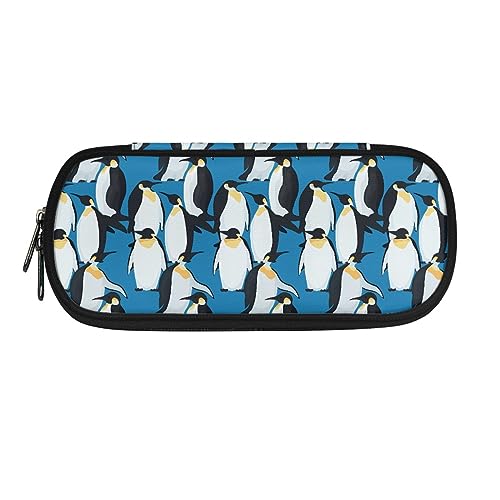 TOADDMOS Federmäppchen mit Aufdruck für Jungen und Mädchen, tragbare Schreibwaren-Organizer-Tasche für die Schule, Pinguin-Aufdruck, Einheitsgröße, Beauty Case von TOADDMOS