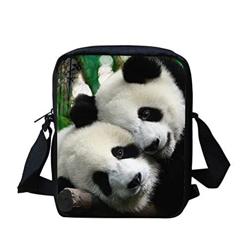 TOADDMOS Kleine Schultertasche, Panda-Design, Umhängetasche, Damen, Herren, Reisen, Outdoor, Aufbewahrung, Handtaschen, Kuriertasche, Panda-Design, Einheitsgröße von TOADDMOS