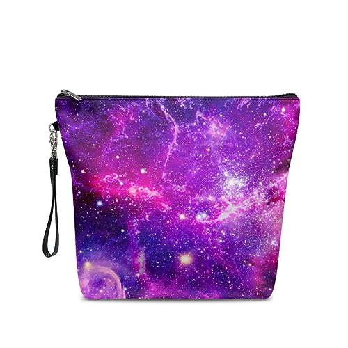 TOADDMOS Kosmetiktasche Make Up Tasche Reise Geldbörse Große Kapazität PU Leder Organisierte Aufbewahrungstasche, Space Galaxy von TOADDMOS