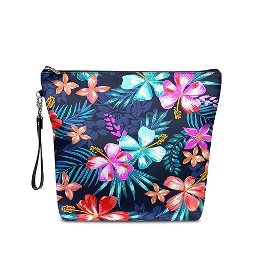 TOADDMOS Make-up-Tasche, Kosmetiktasche, Reisetasche für Damen, Mutter, Teenager, Schwester, Reisen, Abschlussfeier, Geburtstag, Hibiskusblüte von TOADDMOS