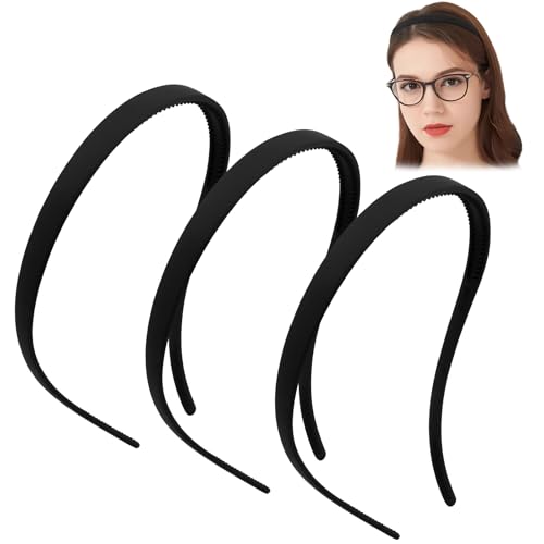 TOBATOBA Flex No Pressure Headbands, Black Headbands for Glasses Wearers, Sunglasses Headband No Headache Headband Comfortable Headbands, Matte Plastic Headbands with Teeth, Non Slip for Women Girls TOBATOBA Flex No Pressure Headbands, Black Headbands for Glasses Wearers, Sunglasses Headband No Headache Headband Comfortable Headbands, Matte Plastic Headbands with Teeth, Non Slip for Women Girls von TOBATOBA