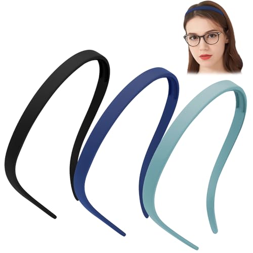 TOBATOBA Flex-Stirnbänder ohne Druck, Stirnbänder für Brillenträger, Sonnenbrillen-Stirnband, keine Kopfschmerzen, bequeme Stirnbänder, Kunststoff-Stirnbänder mit Zähnen, rutschfest, für Damen und von TOBATOBA