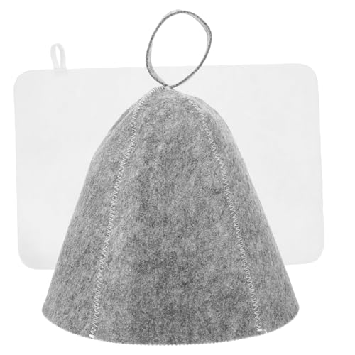 TOBBOMEY Geschmeidiger Saunahut Aus Filz Badematten-kombination Große Spa-mütze Leicht Zu Verstauen Duschzubehör für Herren von TOBBOMEY