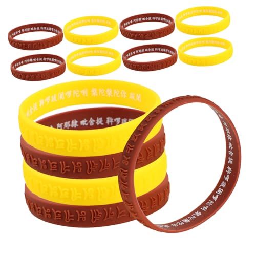 TOBBOMEY 16 Stück Teiliges Silikonarmbänder mit Einzigartigem Sanskrit Design Elastisch und Verstellbar Sportliche Armbänder für Fußball Kindergeburtstag und Vielseitigen Alltagsschmuck von TOBBOMEY