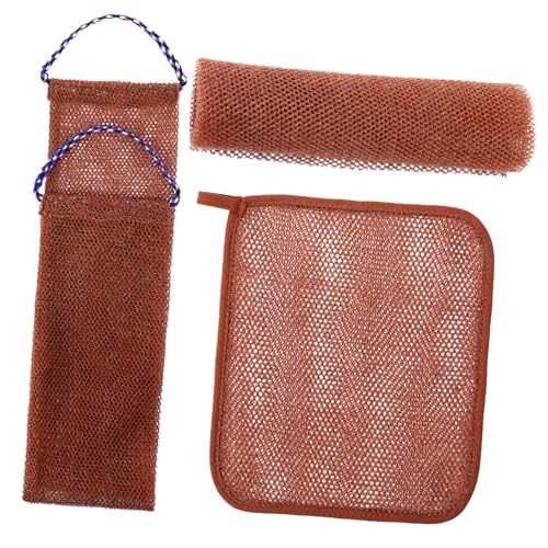TOBBOMEY 1satz Afrikanisches Netz-schrubberset Pack Peeling-handtuch Für Rücken Füße Und Gesicht Effektiver Duschschwamm Für Schonende Hautreinigung Und Peeling Langlebig Praktisch von TOBBOMEY