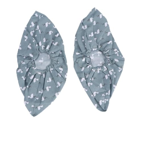 TOBBOMEY 2 Paare Waschbare Grüne Baumwoll Schuhüberzüge für Damen und Herren Verdickte Verschleißfeste rutschfeste Indoor Fußschoner Atmungsaktiv und Staubdicht Praktische Fußabdeckung von TOBBOMEY