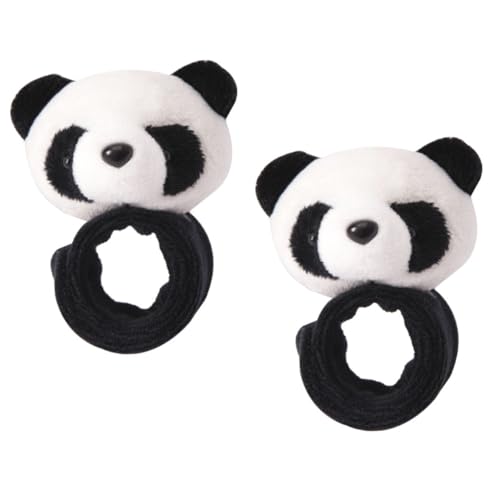 TOBBOMEY 2 Stück Plüsch Slap Bracelets Panda Armband Sanft Hautfreundlich Partyzubehör Spielpreis von TOBBOMEY