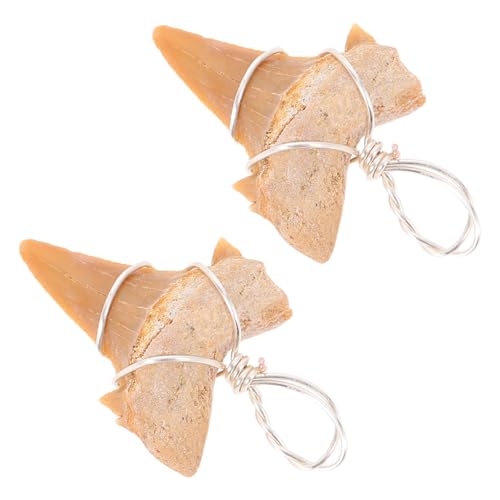 TOBBOMEY 2 Stück Teiliges Haifischzahn Anhänger für Herren Einstellbare Charm Halskette Handgefertigt Robustes Material als für Outdoor und Surfer von TOBBOMEY