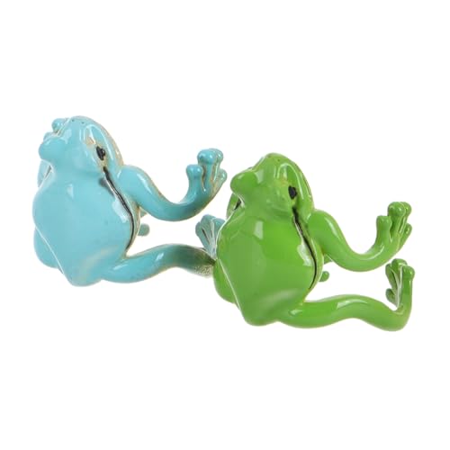 TOBBOMEY 2 Stück Verstellbarer Froschring für Damen Lustige Tiermotive Einfaches Design Anpassbar für Finger Cute Frog Ring für Anlässe TOBBOMEY 2 Stück Verstellbarer Froschring für Damen Lustige Tiermotive Einfaches Design Anpassbar für Finger Cute Frog Ring für Anlässe von TOBBOMEY