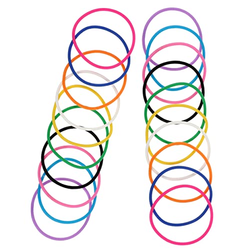 TOBBOMEY 20stücke Teiliges Elastische Silikonarmbänder Diy Handgelenk Charms Bunte Armbänder Für Erwachsene Und Bequem Und Dehnbar Für Partygeschenke von TOBBOMEY