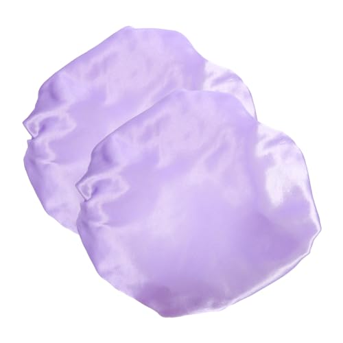 TOBBOMEY 2stücke Wasserdichte Duschhauben Für Damen Wiederverwendbare Elastische Badekappen Verstellbare Satin-duschhaube Für Lange Und Für Dusche Und von TOBBOMEY